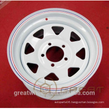 White steel 14 Inches Trailer Wheel